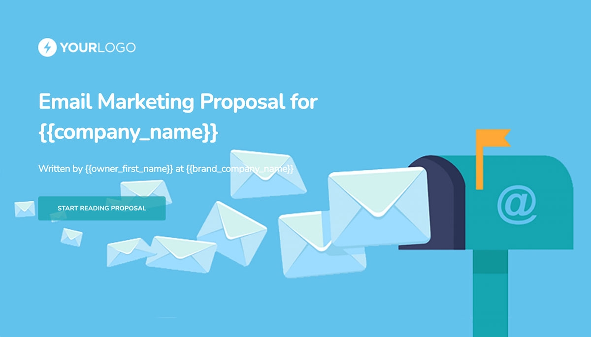 Email Marketing Proposal Template - Visually stunning cover