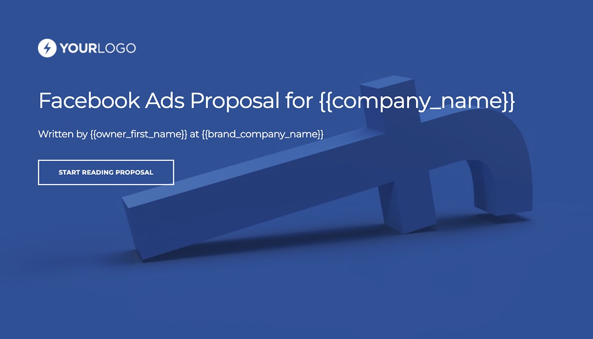 Facebook Ads Proposal Template Slide 1