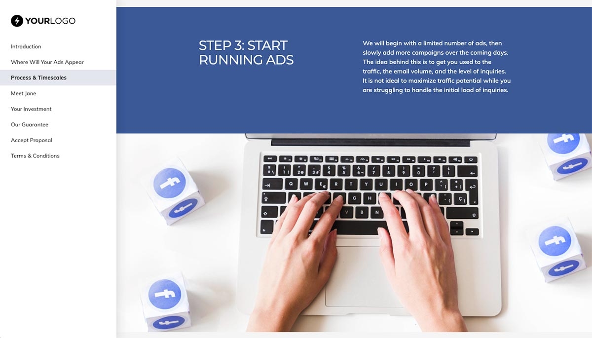 Facebook Ads Proposal Template - Process and timescales