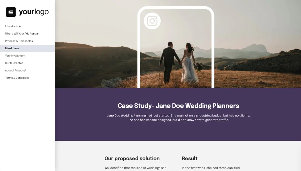 Facebook Ads Proposal Template - Case study example