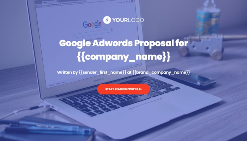 Google Adwords Proposal Template Slide 1