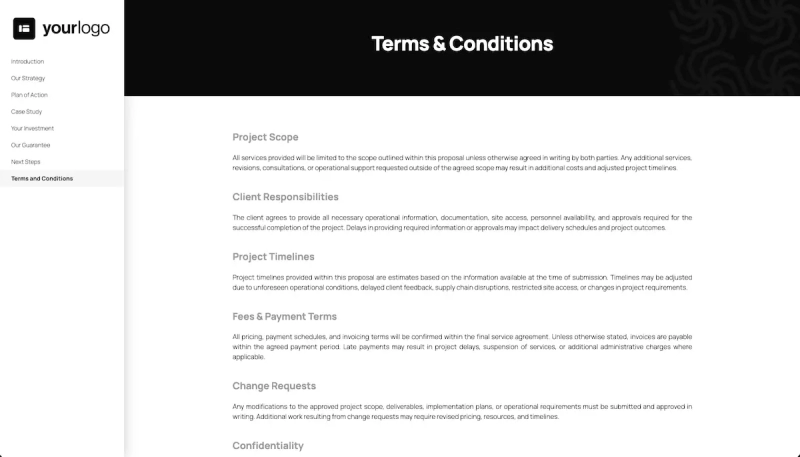Industrial Engineering Proposal Template - Pre-written contract
