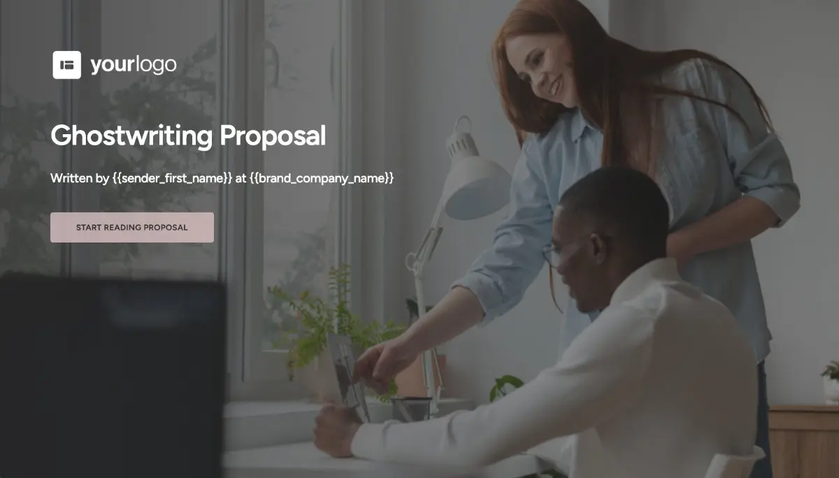 Ghostwriting Proposal Template Slide 1