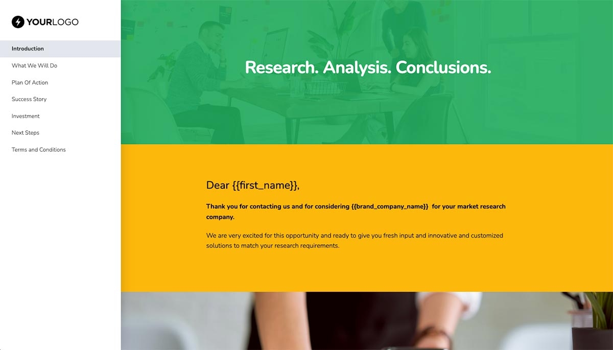 Market Research Proposal Template - Pre-written introduction section