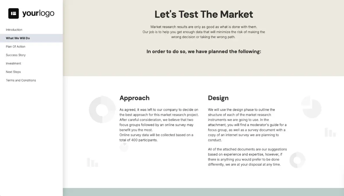 Market Research Proposal Template - Pre-written introduction section
