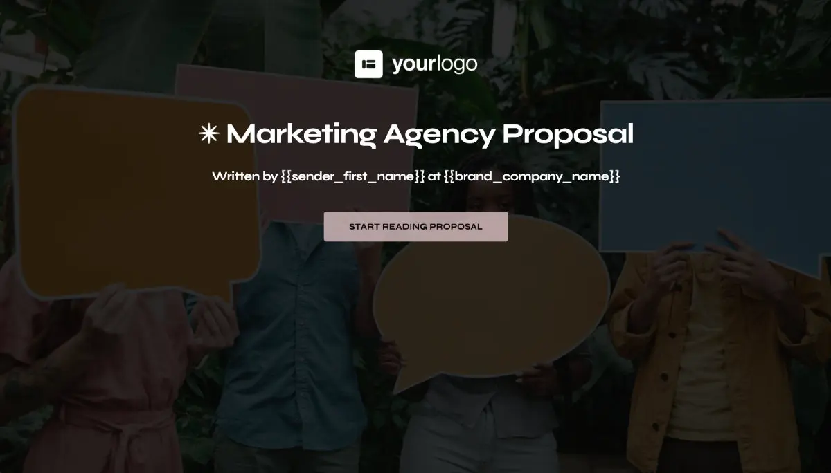 Marketing Agency Proposal Template Slide 1