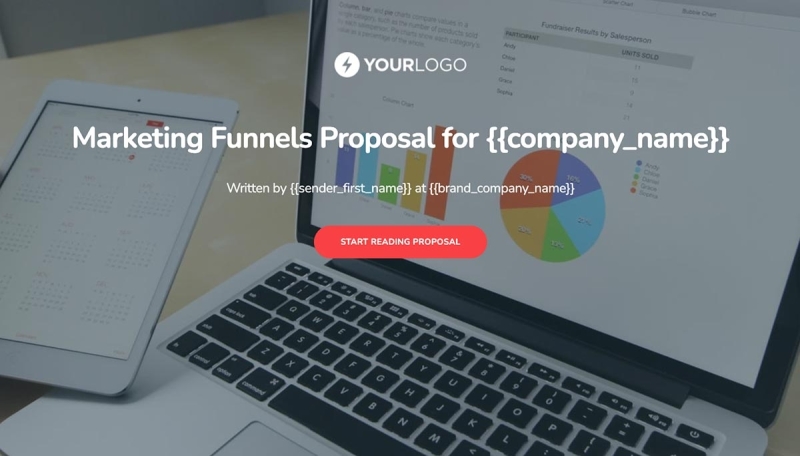 Marketing Funnels Proposal Template Slide 1