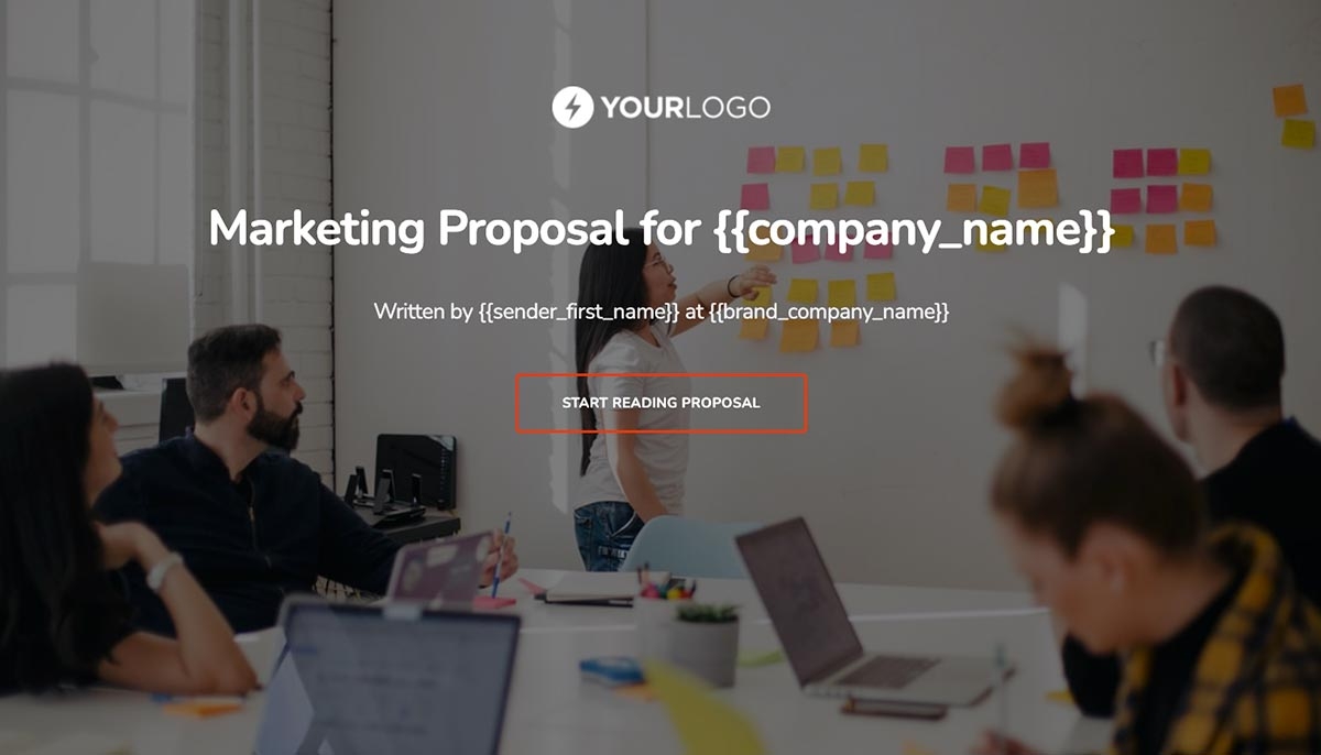 Marketing Services Proposal Template Slide 1