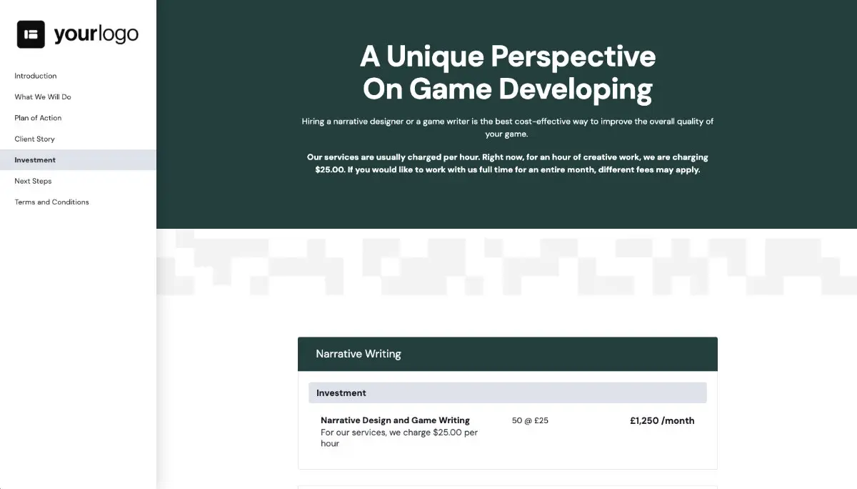 Narrative Proposal Template Slide 6