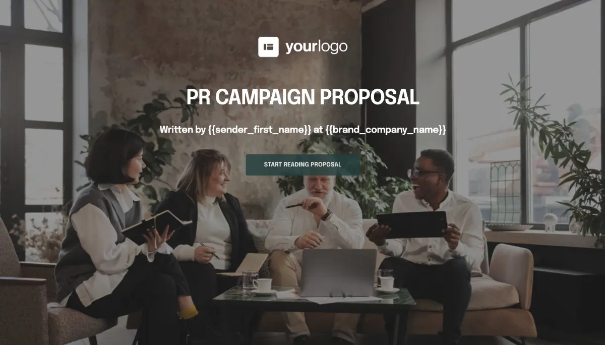 PR Campaign Proposal Template - Visually attractive cover