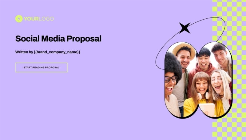 Social Media Management Proposal Template - Visually stunning cover