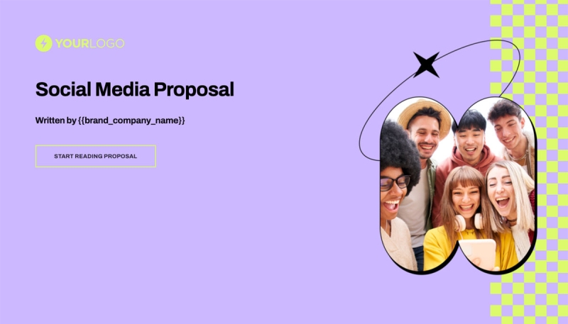 Social Media Management Proposal Template Slide 1
