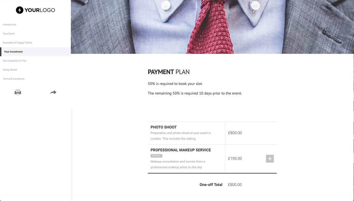 Free Photography Pricing Template from betterproposals.io