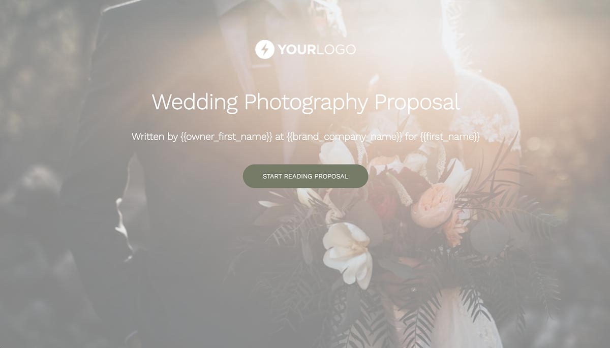 Wedding Photography Proposal Template Slide 1