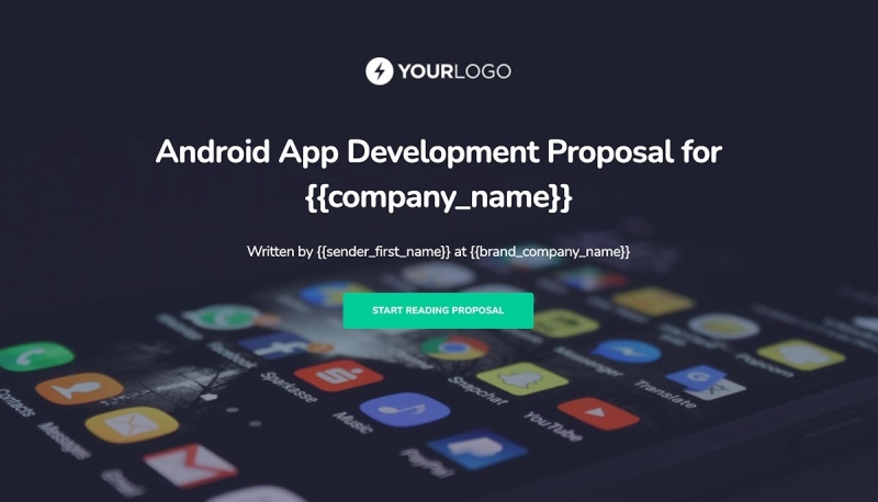 Android Mobile App Development Proposal Template Slide 1