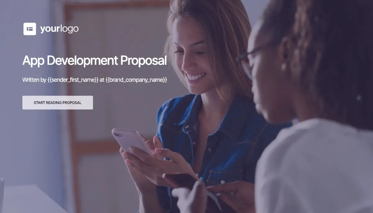 App Development Proposal Template Slide 1