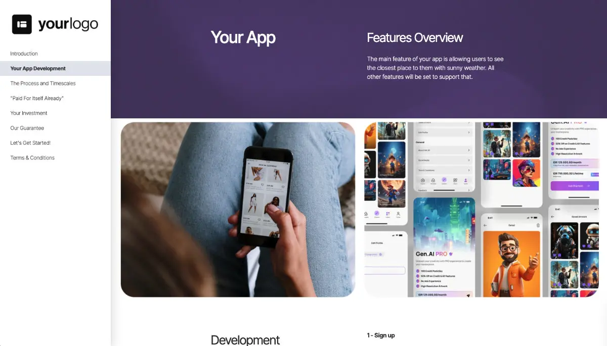 App Development Proposal Template Slide 3