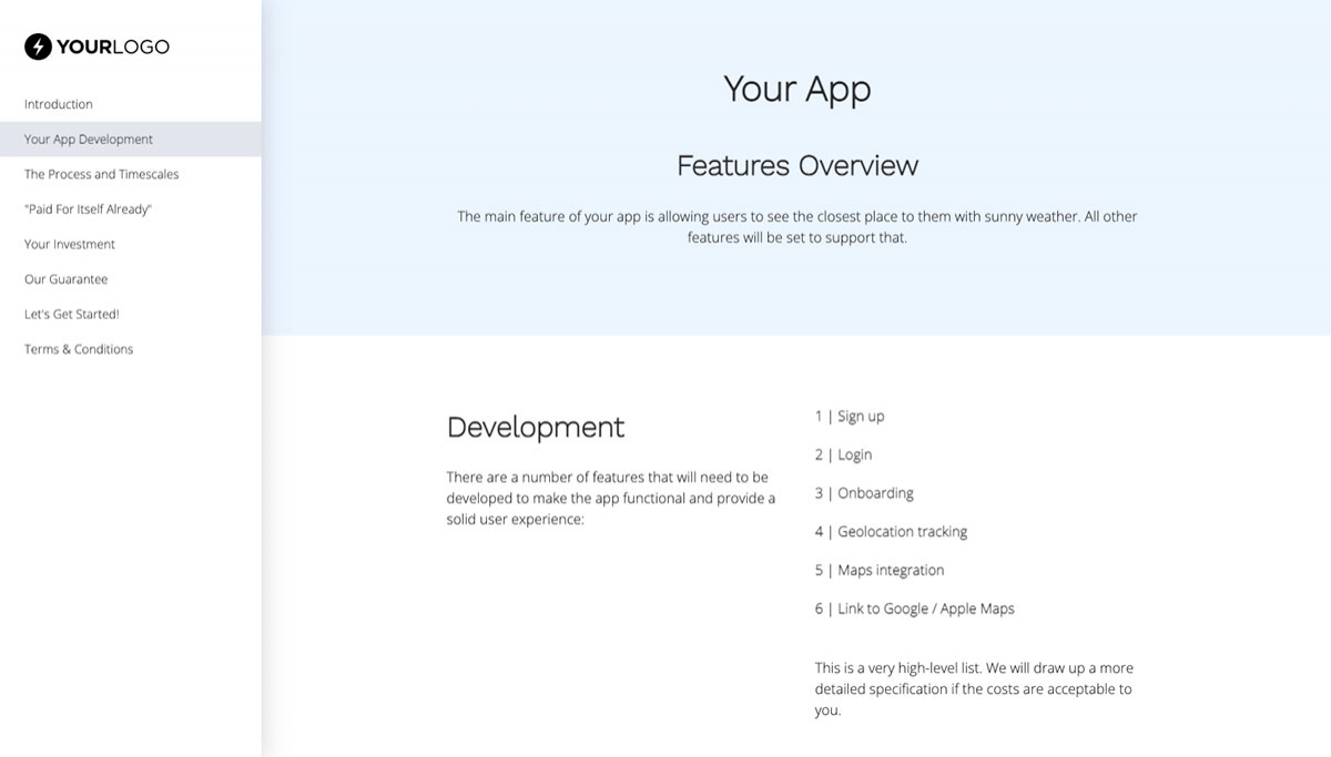 App Development Proposal Template Slide 3