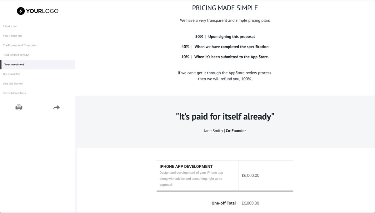 This Free Iphone Mobile App Development Proposal Template Won 40m Of Business