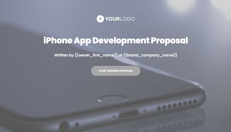 iPhone Mobile App Development Proposal Template Slide 1
