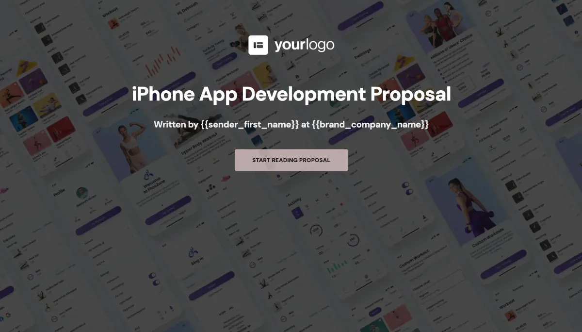 iPhone Mobile App Development Proposal Template - Visually stunning cover