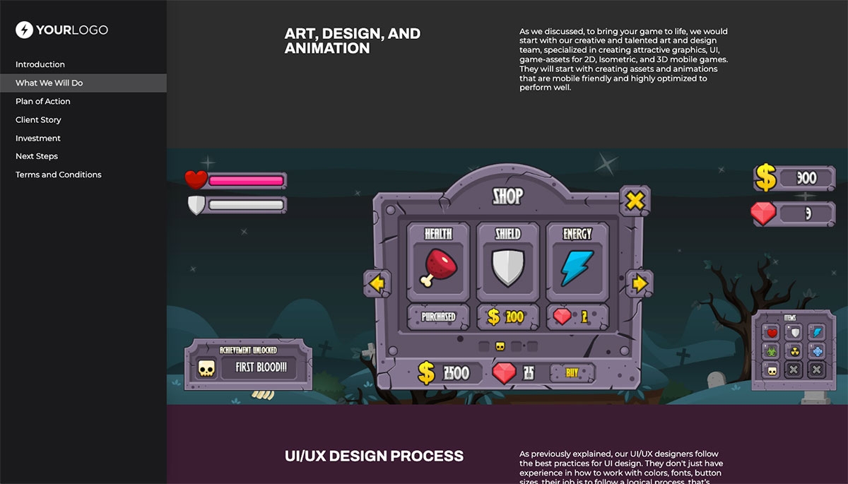 Mobile Game Development Proposal Template Slide 3