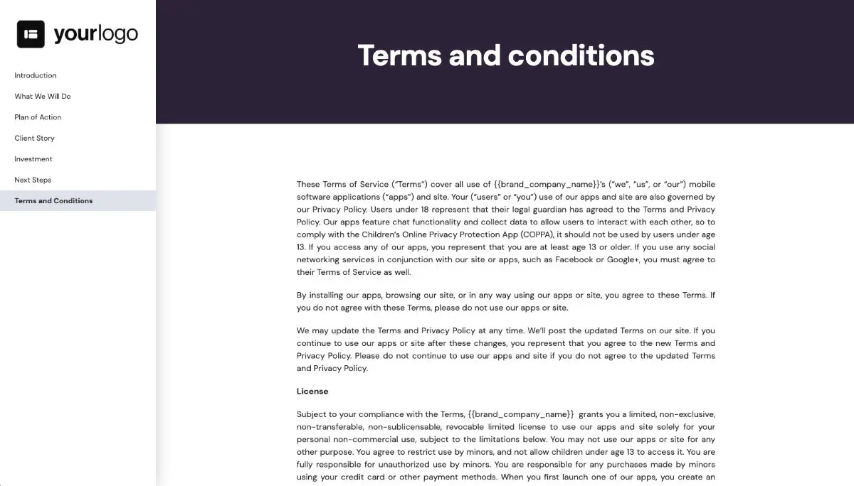 Mobile Game Development Proposal Template - Pre-written contract