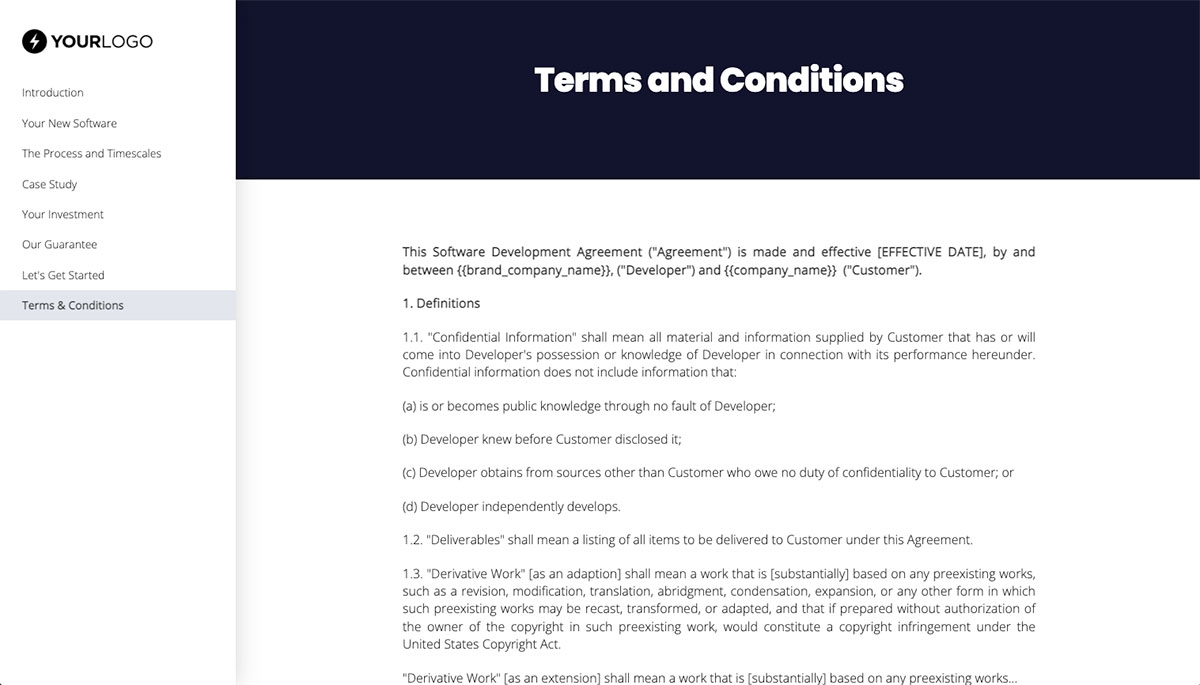 Free Software Development Proposal Template - Better Proposals