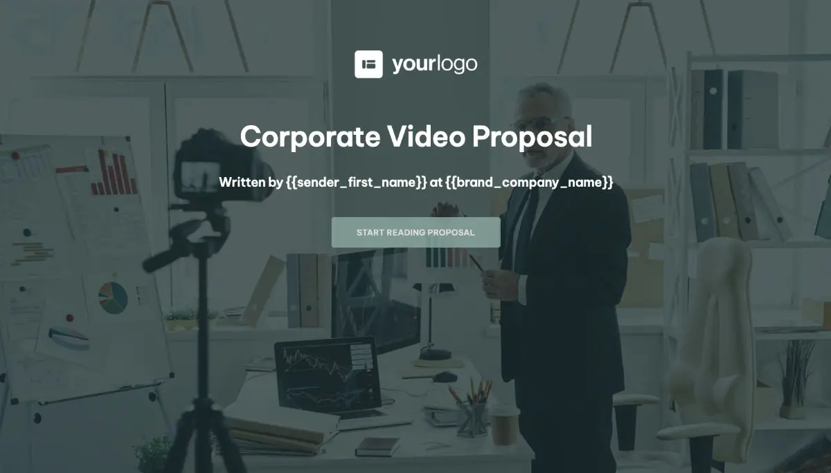 Corporate Video Proposal Template Slide 1
