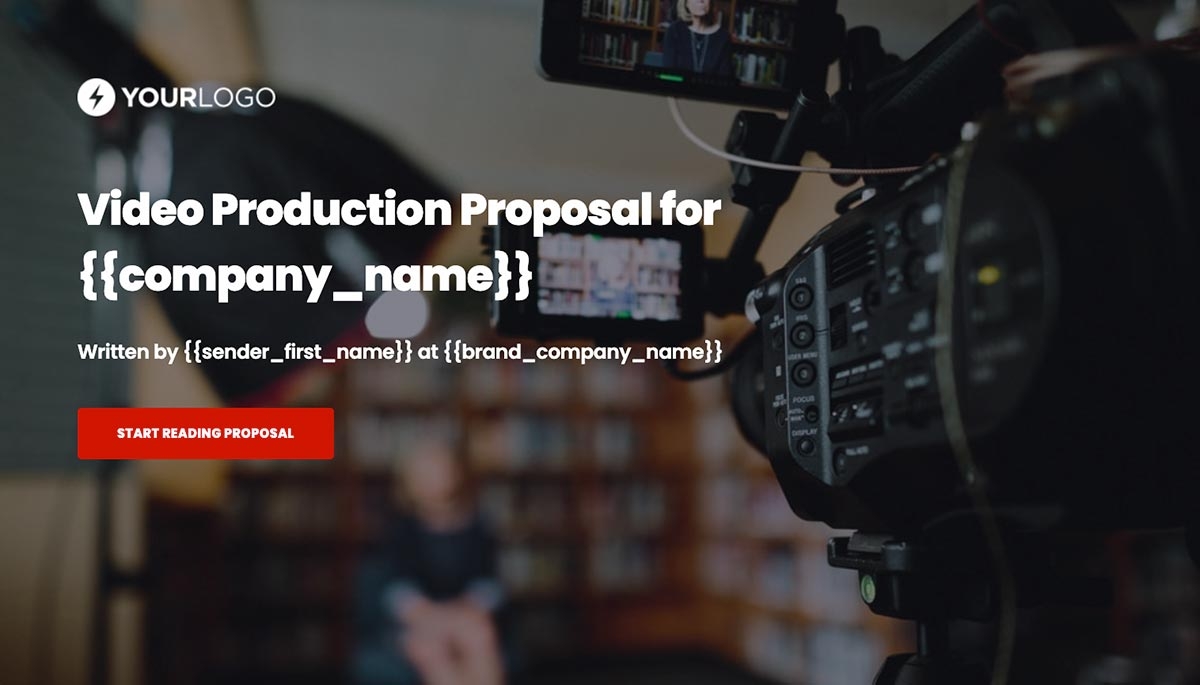 Corporate Video Proposal Template Slide 1