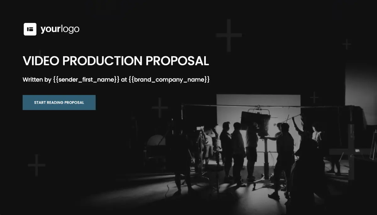 Video Production Proposal Template - Visually stunning cover