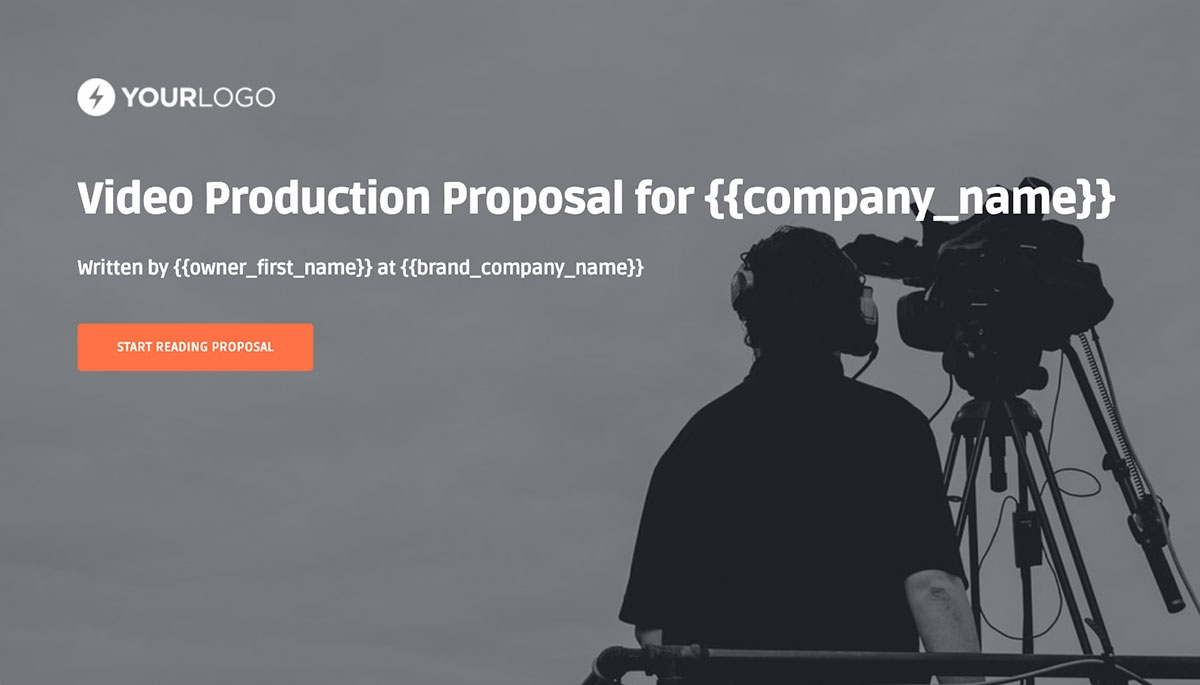 Video Production Proposal Template Slide 1