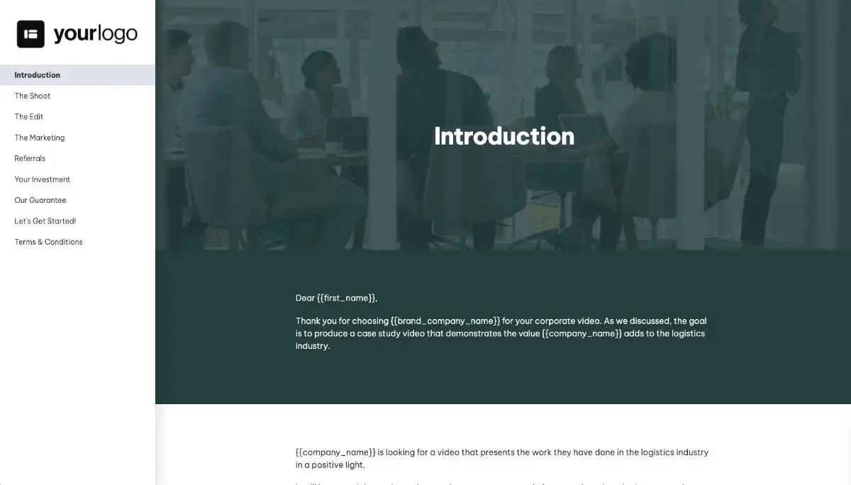 Corporate Video Proposal Template Slide 2