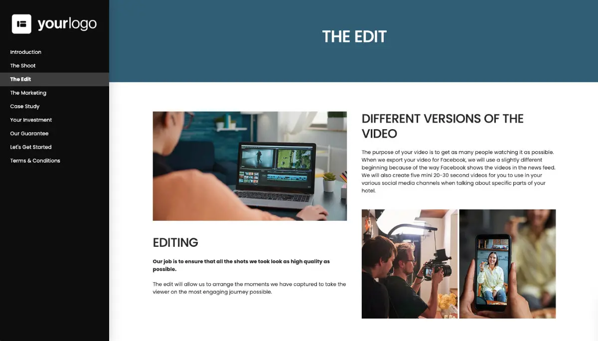 Video Production Proposal Template - Process and timescales