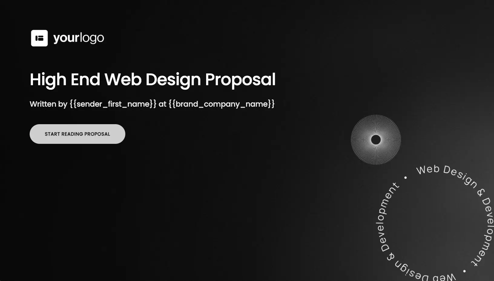 High-end Web Design Proposal Template - Visually attractive cover