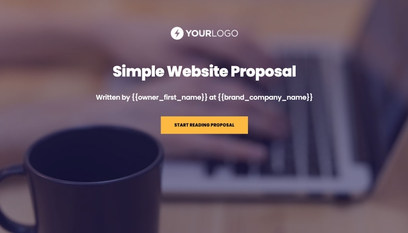 Simple Web Design Proposal Template Slide 1