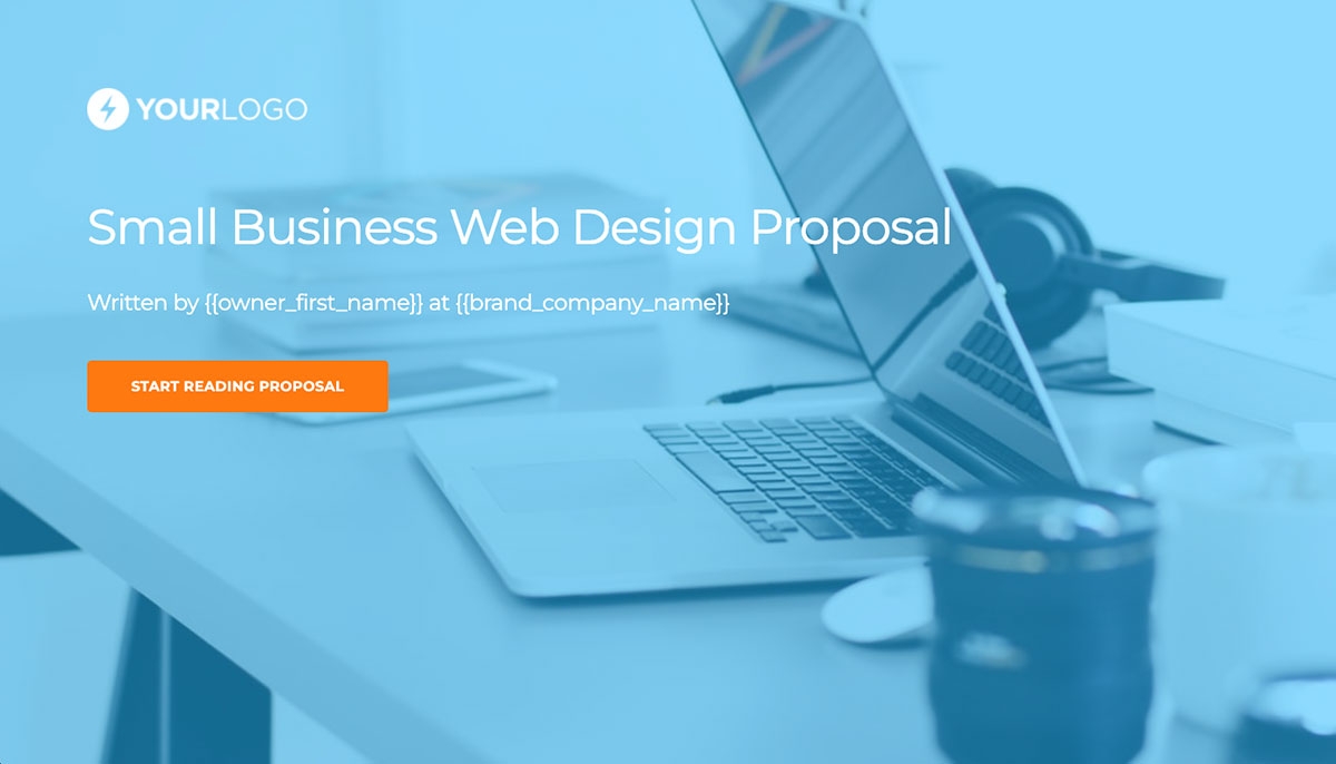 Small Business Web Design Proposal Template Slide 1