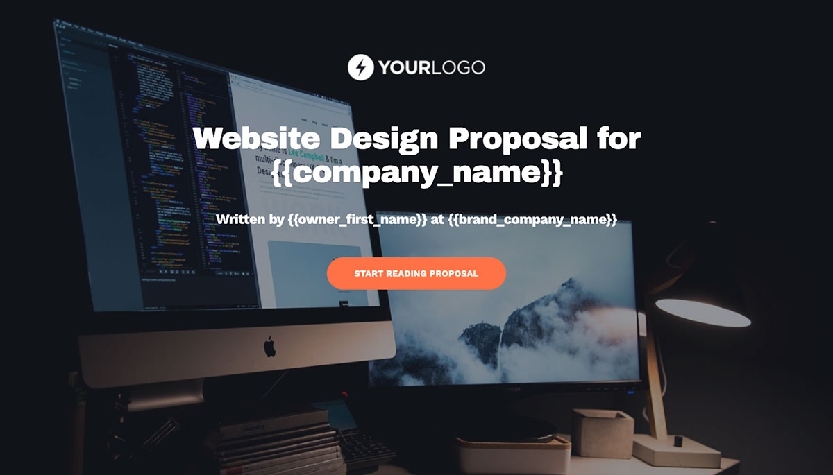Website Design Proposal Template Slide 1