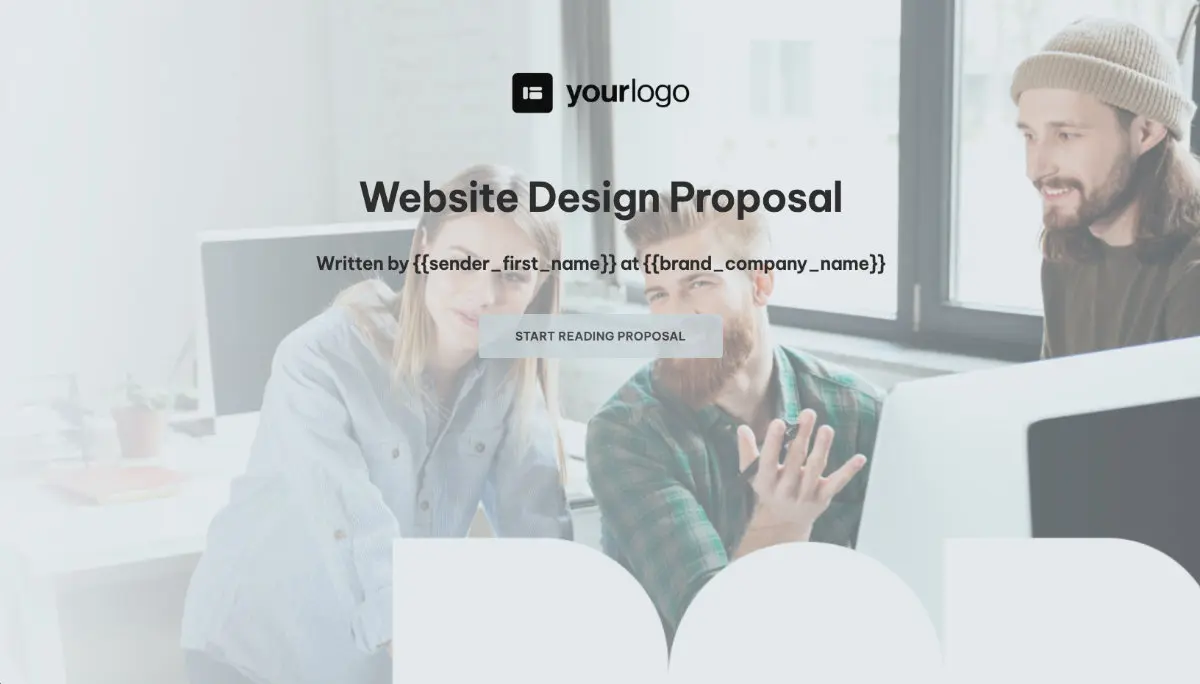 Website Design Proposal Template Slide 1
