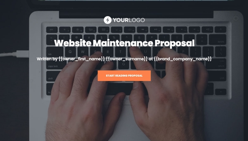 Website Support and Maintenance Proposal Template Slide 1