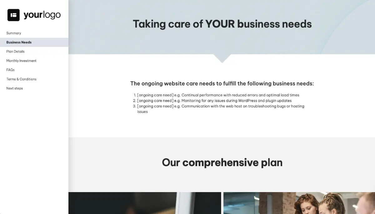 Website Support and Maintenance Proposal Template Slide 3