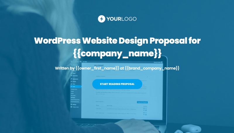 WordPress Web Design Proposal Template Slide 1