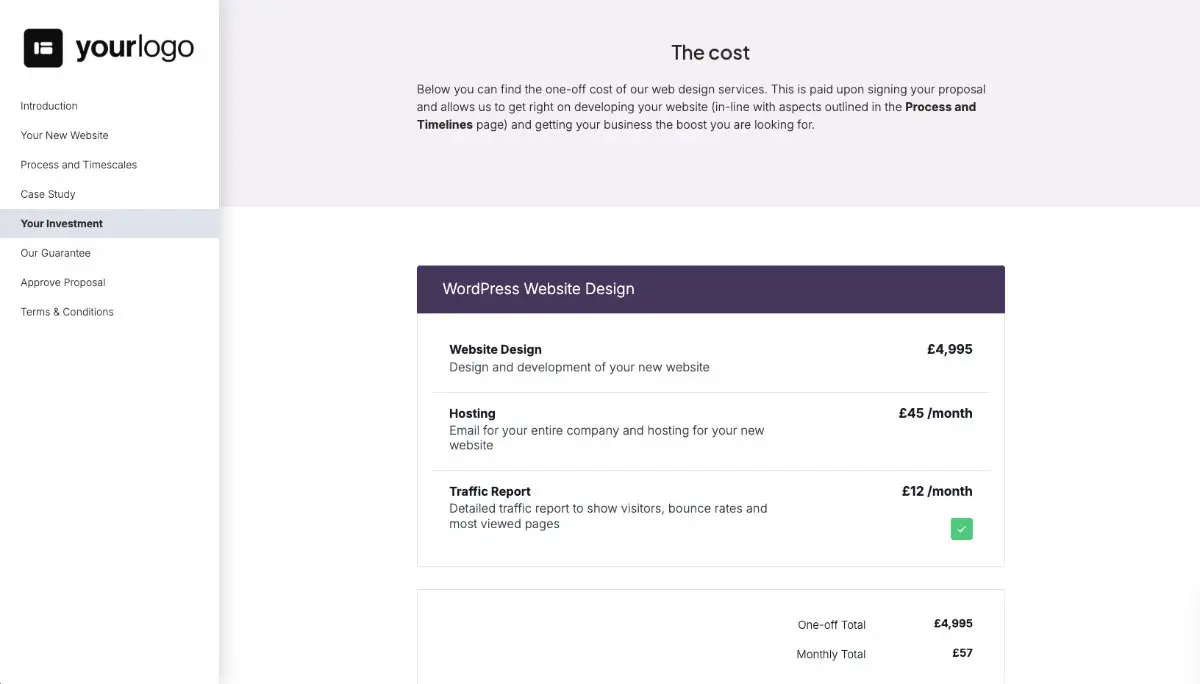 WordPress Web Design Proposal Template Slide 6