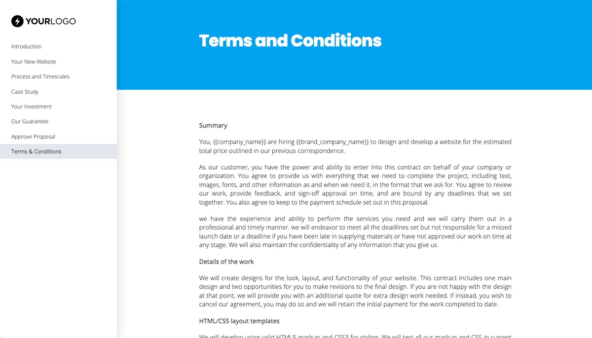 WordPress Web Design Proposal Template - A contract so you don't have to write one