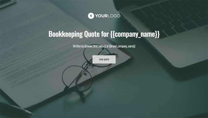 Bookkeeping Quote Template Slide 1