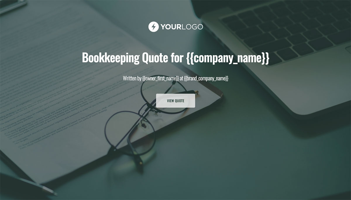 Bookkeeping Quote Template - Visually Stunning Cover