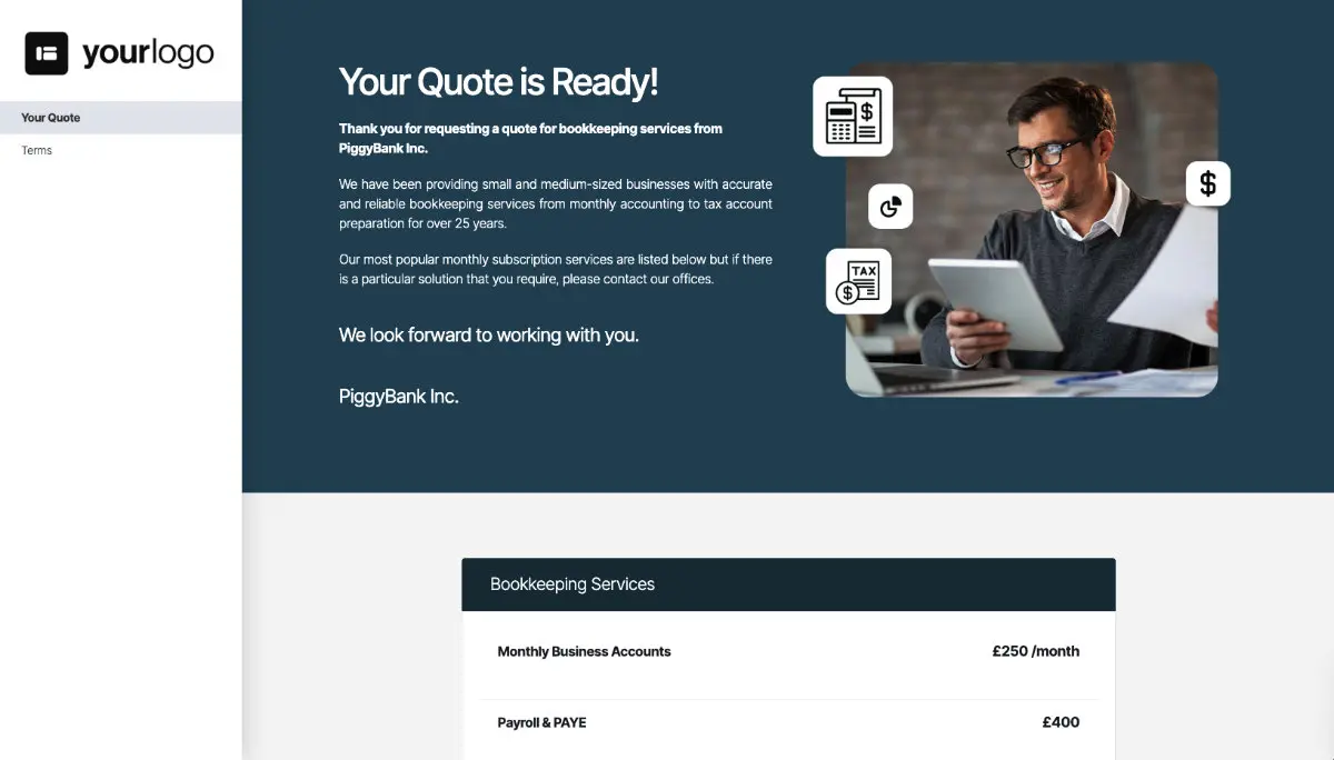 Bookkeeping Quote Template - Cover Letter