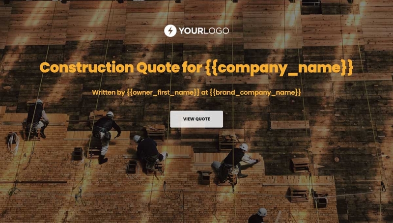 Construction Quote Template Slide 1
