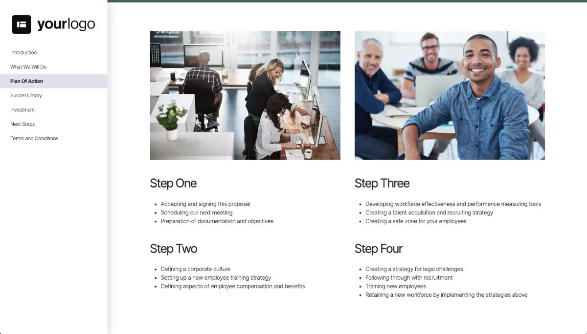 Human Resources Quote Template - Processes and Timelines