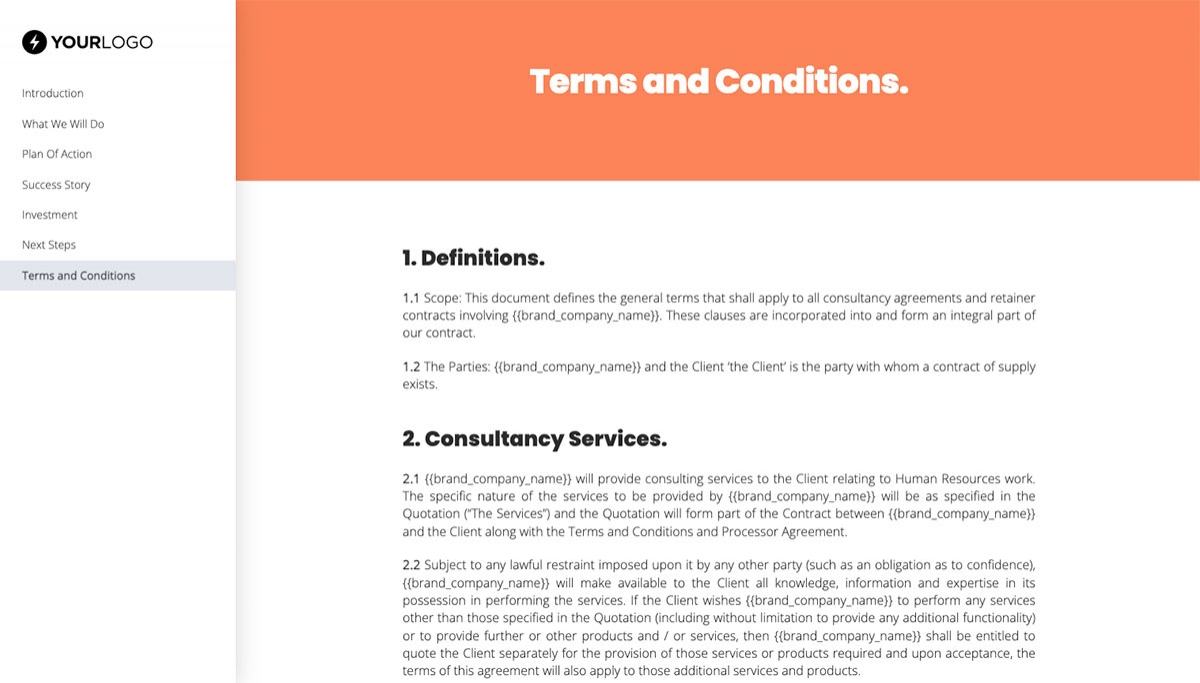 Human Resources Quote Template - Pre-Written Contract